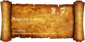 Magula Fanni névjegykártya